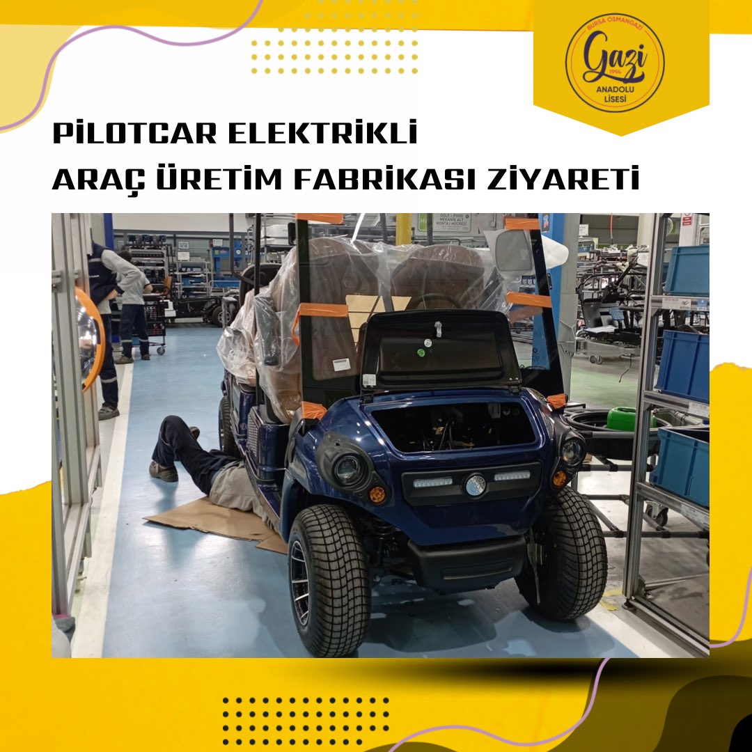 Mesleki alanlara yönelik tanıtım gezileri kapsamında Pilotcar elektrikli araç üretim fabrikasına ziyarette bulunduk. Gezide incelemelerde bulunan öğrencilerimize eşlik eden öğretmenlerimize ve fabrika yetkililerine teşekkür ederiz #elektrikliaraçüretimi #meslekialan #meslekialan