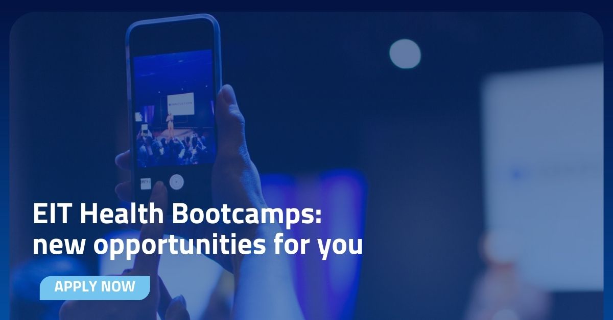 🌟 Great news! We've extended the deadline for EIT Health Bootcamps! 🌟
Receive mentoring, business training, and much more, paving the way for the launch of your healthcare start-up.

Don't miss out! Apply before the 3rd of June!🚀