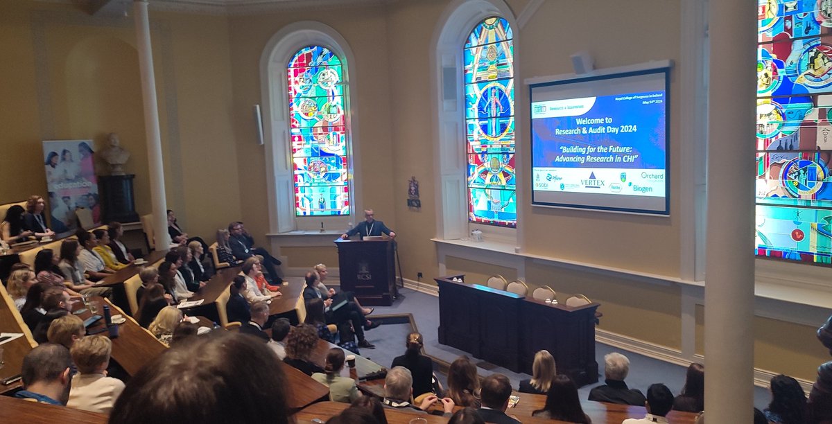Full house this morning in <a href="/RCSI_Irl/">RCSI</a>, kicking off <a href="/CHI_Ireland/">Children's Health Ireland</a> Research and Audit Day 2024 - Building for the Future.
Interesting and engaging agenda ahead! 

#CHIResearchandAuditDay2024
#CHIResearch
#PaediatricResearch