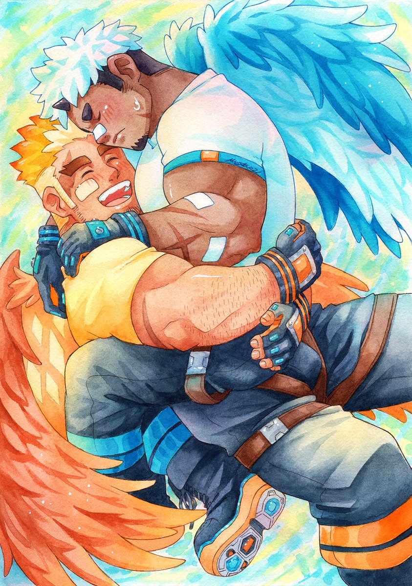 Winged firefighters 🧡💙🪽💫 #放サモ