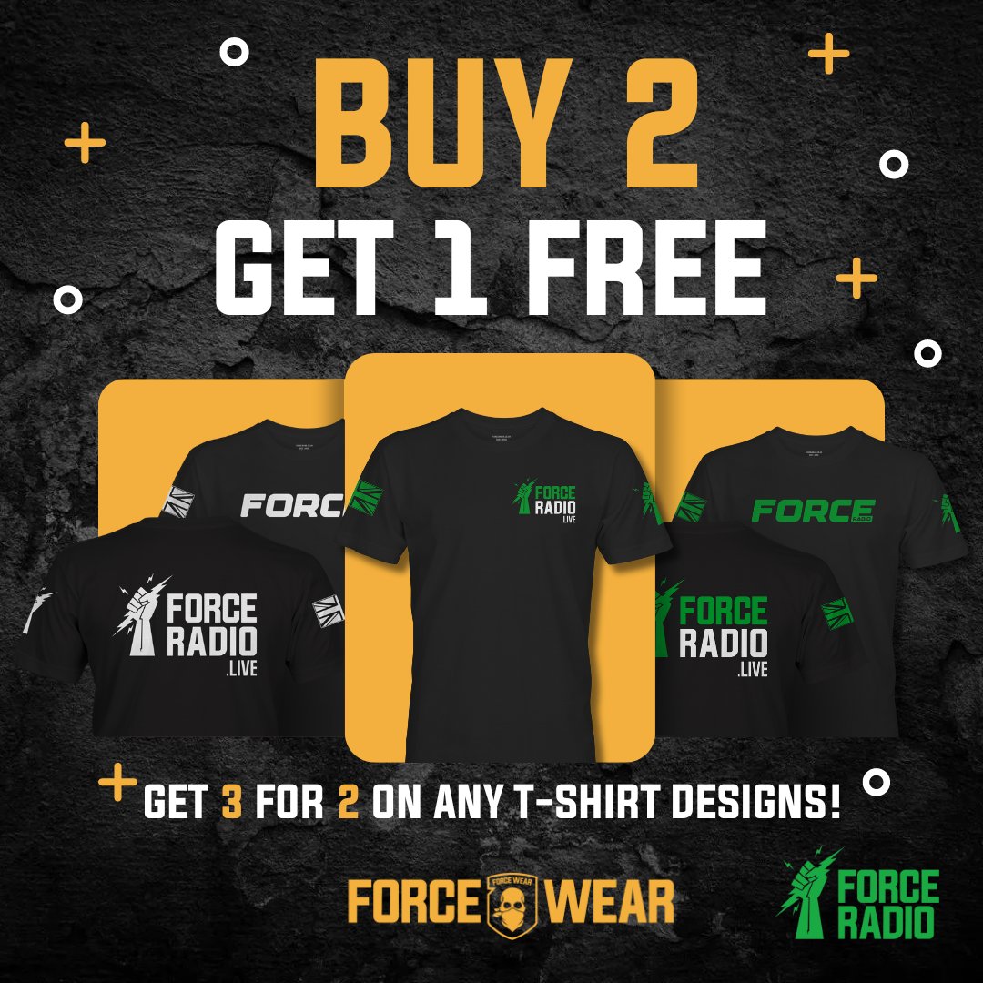 DID YOU KNOW?😁  You can now buy our merch from the @Forcewearhq website! Also it's currently 3 for 2! 😱

#forceradio  #militarypodcast #thedebrief #bigphilcampion #sas #veteranpodcast #forceradiomerch