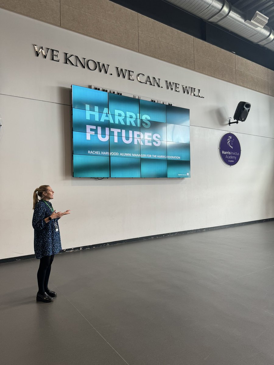 Great to have Rachel Harwood Alumni Manager, from the central @HarrisFed team, to speak to our Year 13 Leavers today. #HarrisFutures @HarrisSixthForm