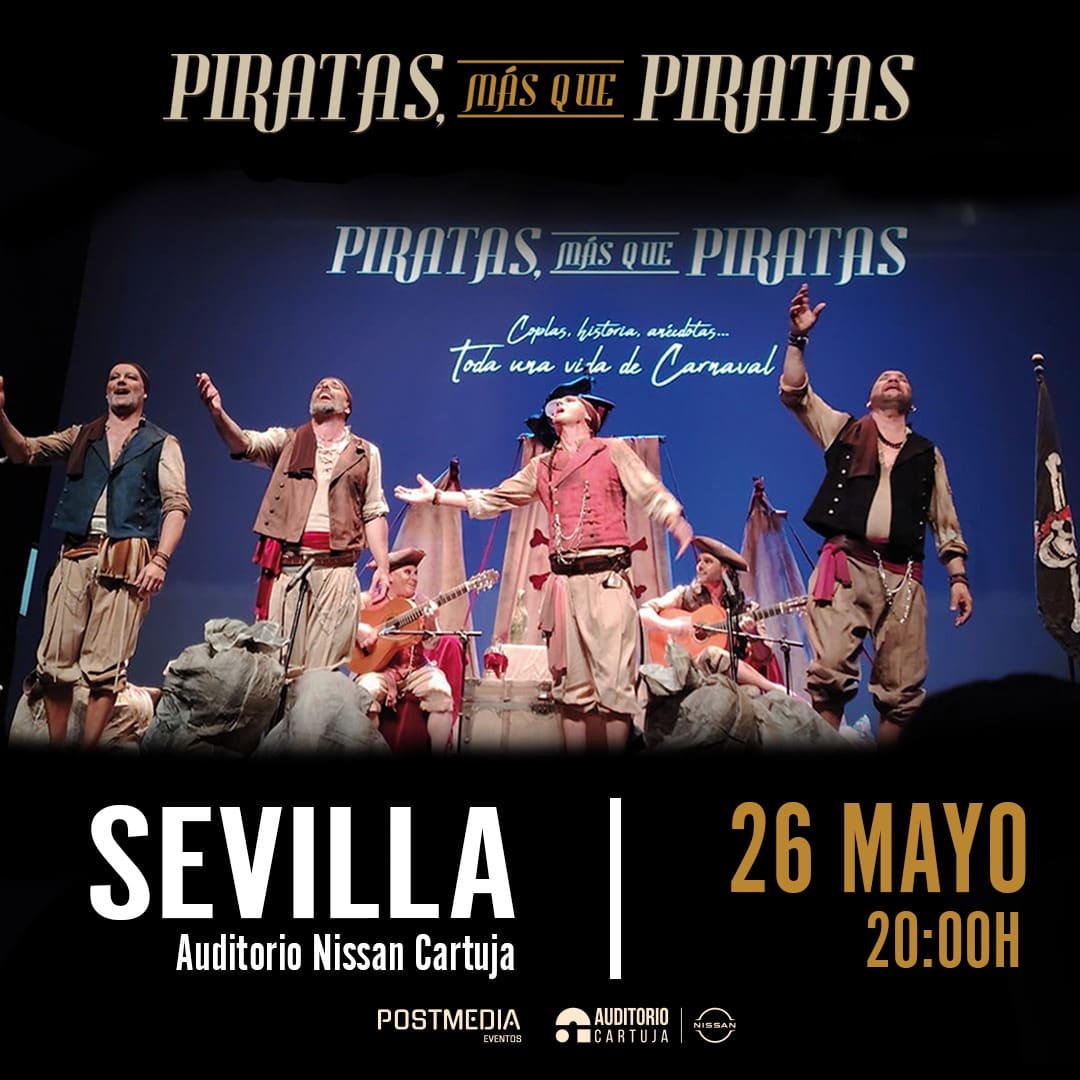 Piratas, más que piratas! Volvemos Sevilla!!
🎤 PIRATAS, MÁS QUE PIRATAS
📅 Fecha: 26 de Mayo 🕟 20:00H
🏛️ Lugar: Auditorio Nissan Cartuja - Sevilla
🎟️ Entradas disponibles:
auditorionissancartuja.com/evento/piratas…