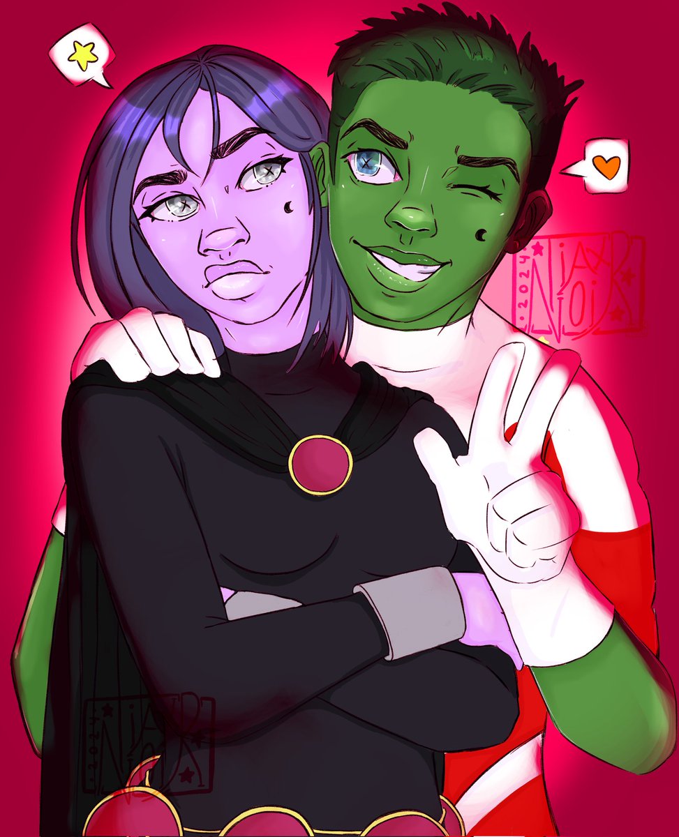 i keep forgetting to post here, smh
my take on Beast Boy and Raven
#smallartist #dccomic #beastboy #raven