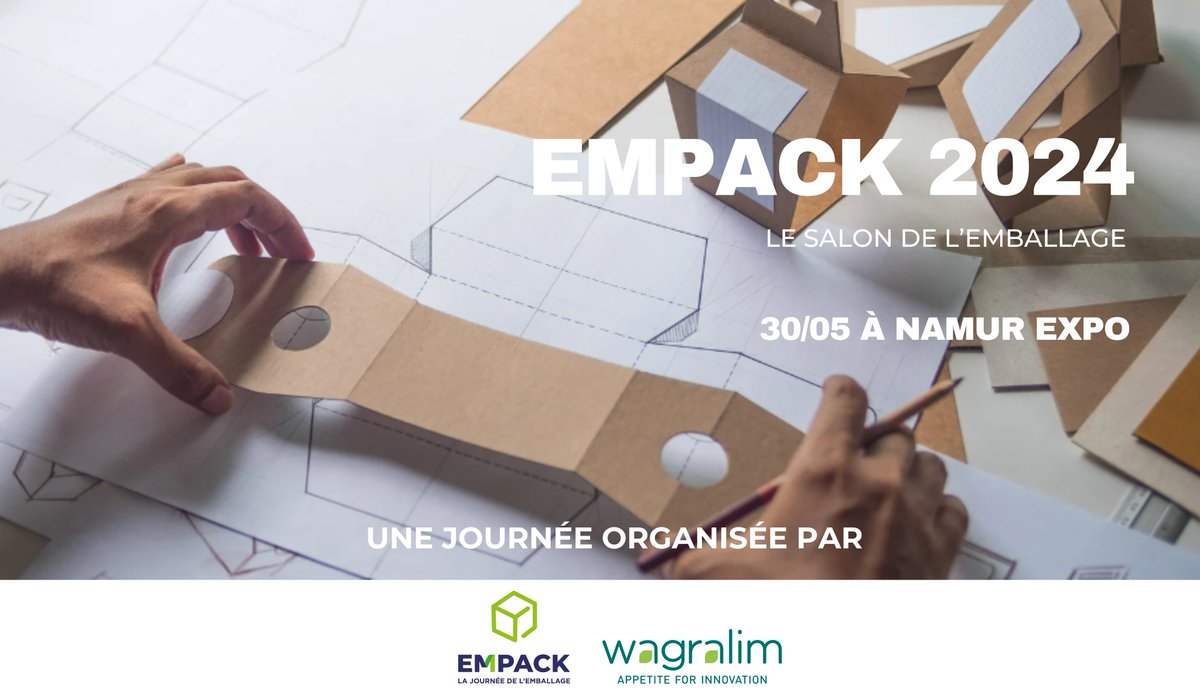 📢 Le salon #EMPACK à Namur aura lieu le 30 mai, dans un peu moins d'une semaine !📦@Wagralim vous donne rendez-vous pour une journée d'#inspiration autour de l'#emballage.

Découvrez le programme ici : info.wagralim.be/event/empack-p…

#Innovation #Agrifood #Packaging #Séminaires