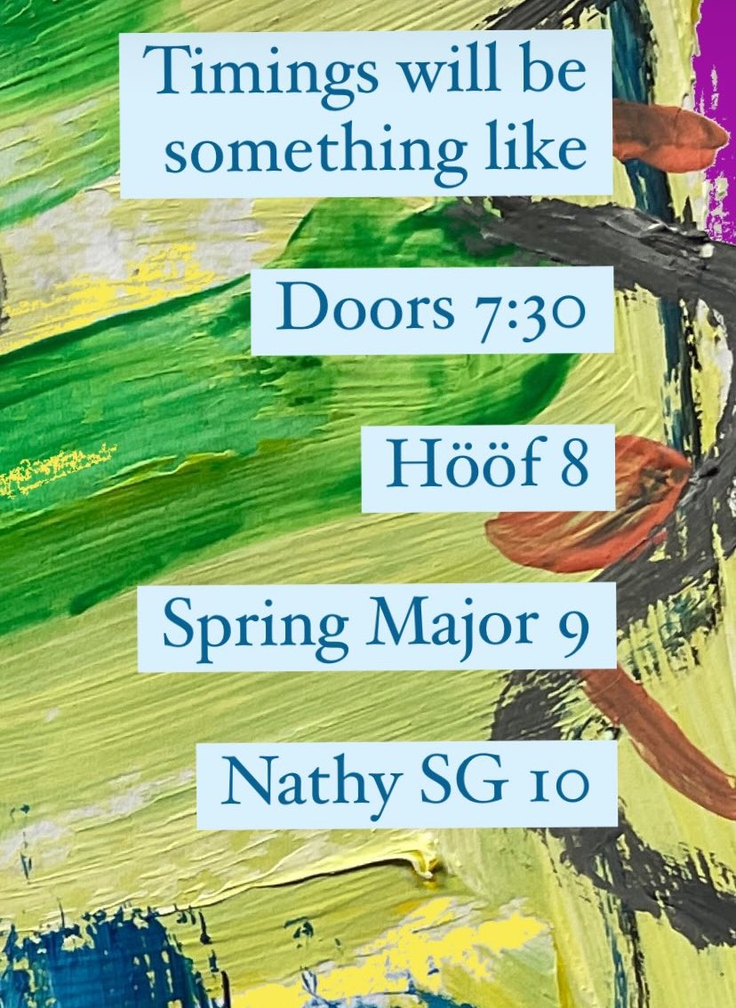 TONIGHT!!! We welcome Nathy SG, Spring Major and Hööf to Common Ground for a night of punky indiepop fun! Timings will be something like: Doors - 7:30 Hööf - 8 Spring Major - 9 Nathy SG - 10 Get a ticket here, see you later!: wegottickets.com/event/613078