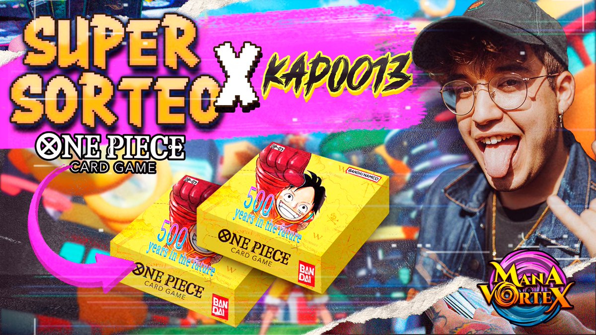 SUPER SORTEO OP x <a href="/kapo013/">🐿ICE CREAM KING🐿</a> 🏴‍☠️

Bienvenidos a Egghead!

Gana x2 Cajas de One Piece "500 years in the future"🎁

📄Requisitos:
- Sigue a <a href="/manavortexshop/">Mana Vortex</a> 
- Dale a RT🔁 y Me gusta❤️ a este post
- Menciona a un amig@ en comentario🫂

Te lo enviamos a casa 🏡(Solo Europa)

¿Quieres