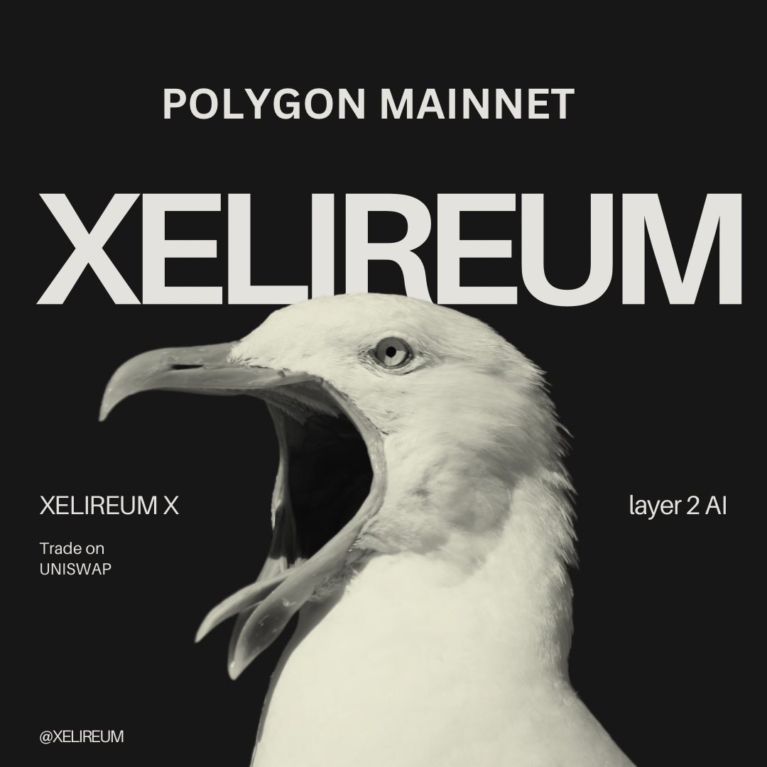 We are pleased to announce that Xelireum (XEL), our innovative cryptocurrency integrating advanced AI technology and robust security features, is now available for trading on the Uniswap platform.

Click here.
app.uniswap.org/explore/tokens…

#nft #crypto #xelireum #CryptoArmy