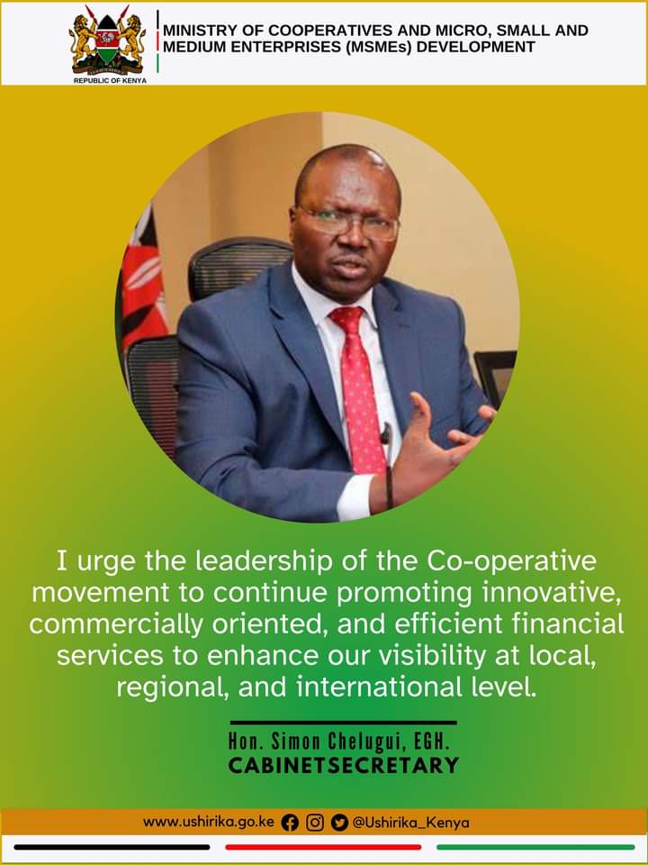 CS, <a href="/CsChelugui/">Simon Kiprono Chelugui, EGH</a> ~I urge the leadership of the Co-operative movement to continue promoting innovative, commercially oriented, and efficient financial services to enhance our visibility at local, regional, and international level.
#EmpoweringCooperatives
<a href="/NSSF_ke/">NSSF_ke</a>