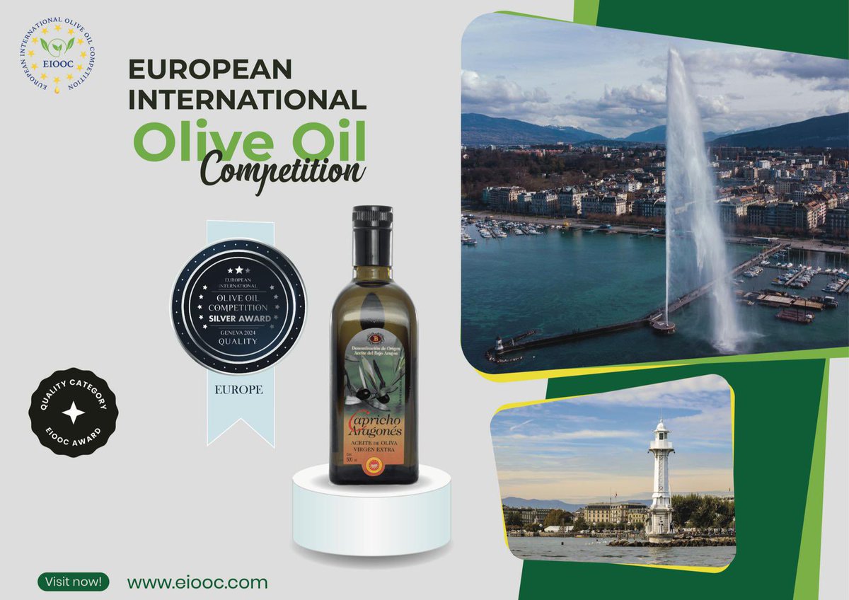 _jaimeolive's tweet photo. Almazara de Jaime ha participado en el concurso internacional de AOVE celebrado en Ginebra, siendo premiada con medalla de planta. Otro 🥈 premio al #aovearagones!!👏🏻👏🏻🏆
¡Capricho Aragonés DOP Bajo Aragon un AOVE de premio! #caprichoaragonesaovedepremio https://t.co/dK1wgiS73W