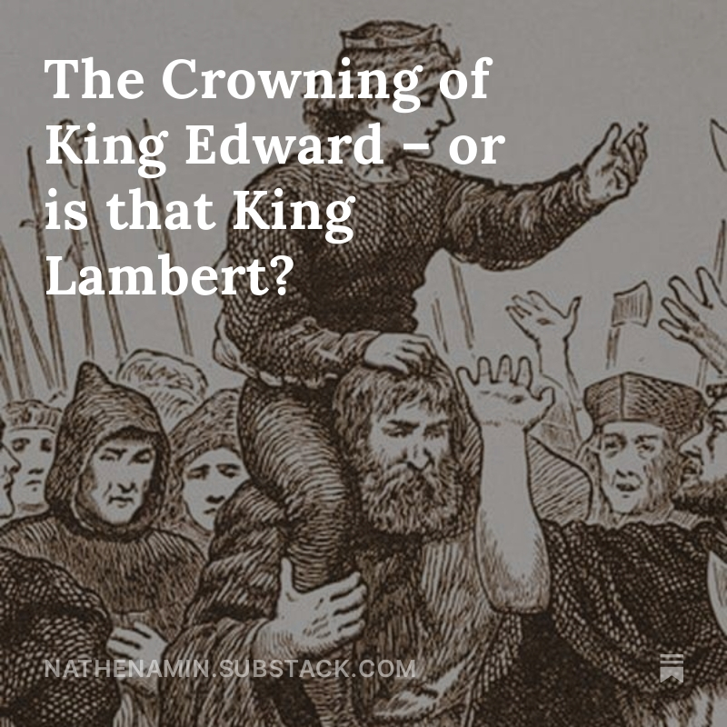 🚨 New newsletter for A Chronicle of Cats and Dragons has dropped - on this day in 1487, a king of England was crowned in Dublin. Was that King Edward or King Lambert? The jury is out, but what happened on that day? Read on to find out more... Link. In. Bio (no, really).