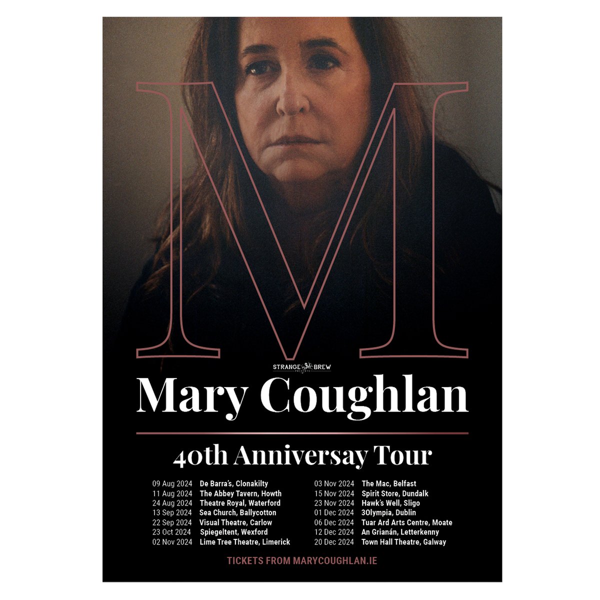 Mary Coughlan has shared her new single ‘More Like Brigid’. Listen: strange-brew.lnk.to/txjFDEgP A prolific artist by anyone’s standards, Coughlan is celebrating 40 years in music this year with a nationwide tour - see poster. @mary_coughlan4 @StrangeBrewIrl