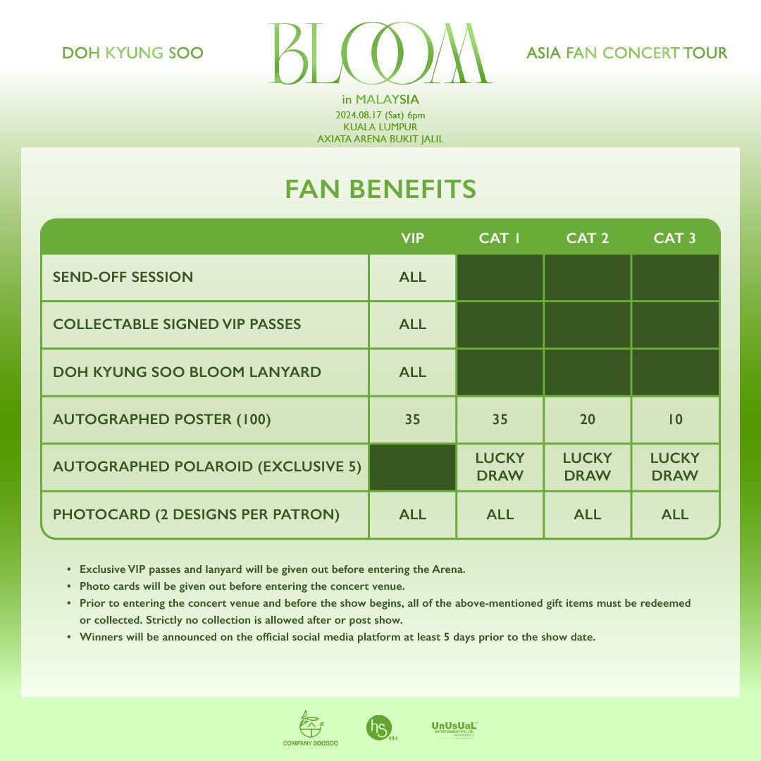 _hallyupop's tweet photo. DOH KYUNG SOO ASIA FAN CONCERT BLOOM in MALAYSIA 

📅 17th August 2024 
🕰️ 6PM
📍 Axiata Arena Bukit Jalil

Ticket Sales
📅 28th May 2024 
🕰️ 12PM
🎫 RM928 - RM488
🔗 https://t.co/k2sVT4VcPd

#도경수 #DOHKYUNGSOO  #컴퍼니수수 #BLOOMinMY #DOHKYUNGSOOinKL #BLOOMinKL #DOinMY #DOinKL https://t.co/bLp1ptcz1g