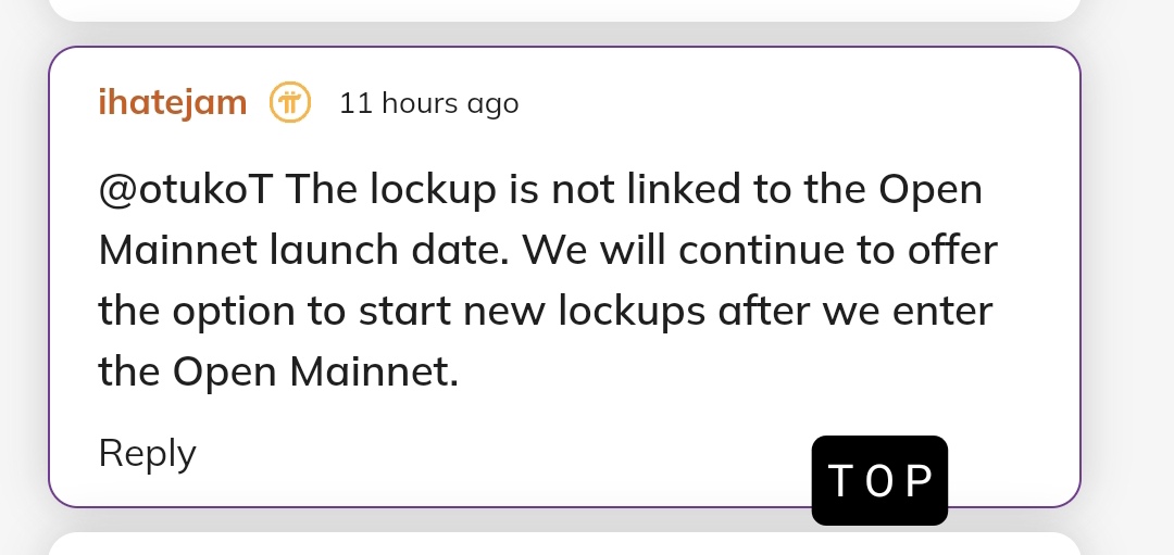 🔒 The lockup is not linked to the Open Mainnet launch date. @PiCoreTeam will continue to offer the option to start new lockups even after we enter the Open Mainnet. 🚀 

#PiNetwork #pioneers #picoin