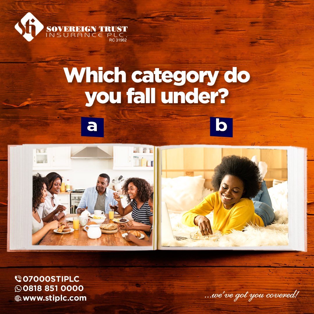 Which are you? Tell us what's yours in the comments. 

#SovereignTrustInsurance #sti #insuranceclaims #Family #SWIS-F #Familyfirst