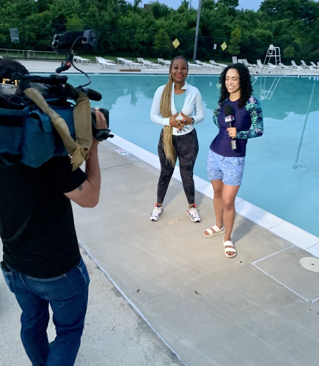 Early morning at Anacostia Pool talking #JUMPinDC with @NewsJValencia tune into @nbcwashington 6:30am