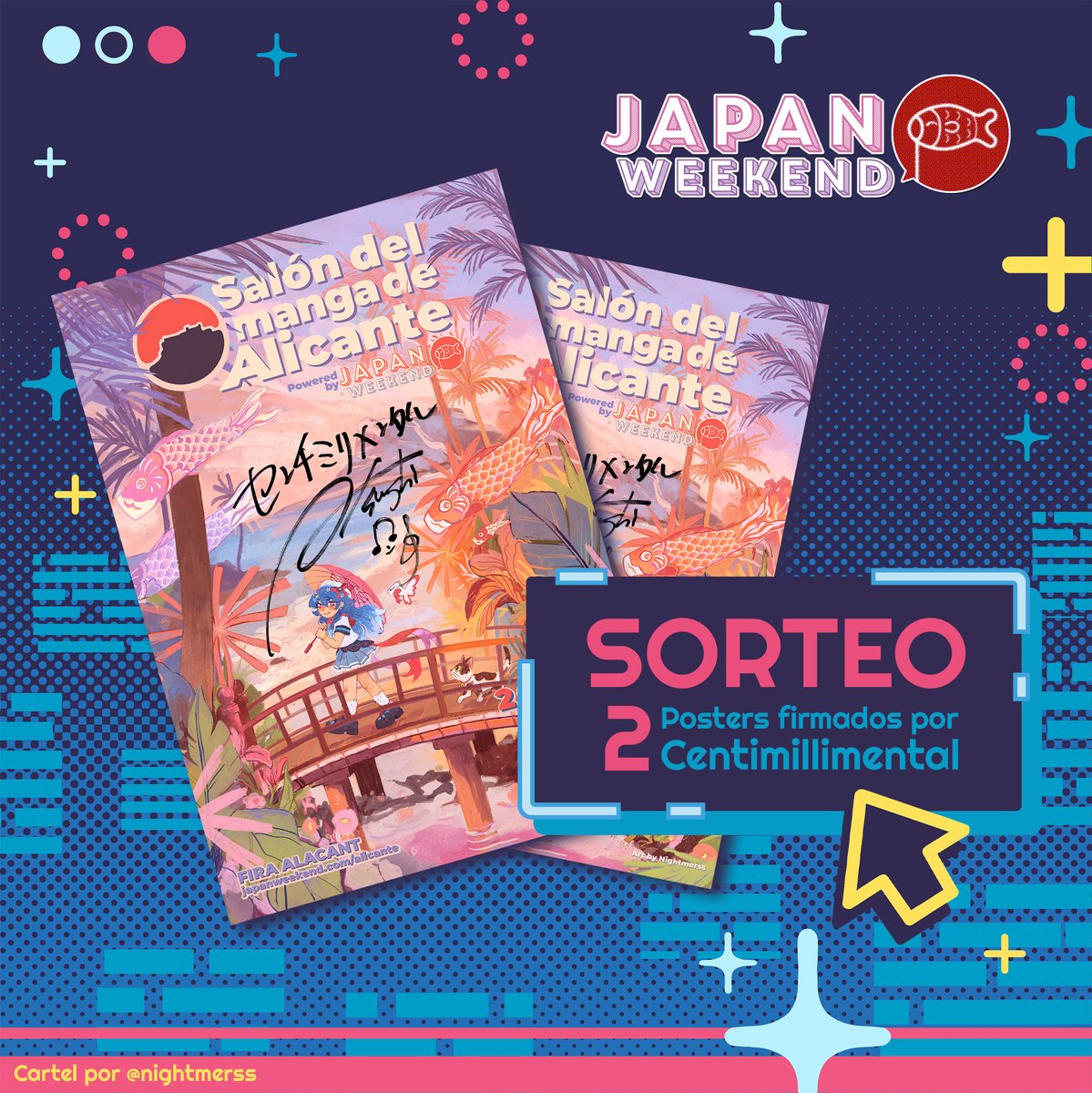 Japan_Weekend's tweet photo. 💥 𝐀𝐋𝐄𝐑𝐓𝐀 𝐒𝐎𝐑𝐓𝐄𝐎: Participa y podrás llevarte uno de estas 𝟐 𝐩𝐨𝐬𝐭𝐞𝐫𝐬 𝐟𝐢𝐫𝐦𝐚𝐝𝐨𝐬 𝐩𝐨𝐫 𝐂𝐄𝐍𝐓𝐈𝐌𝐈𝐋𝐋𝐈𝐌𝐄𝐍𝐓𝐀𝐋. 🖊✨

🔹 Síguenos
🔹 RT + LIKE
🔹 Responde al tuit etiquetando a ese amigo con el que gritarías a pleno pulmón en un concierto de Atsushi.

El sorteo finaliza el próximo jueves 𝟑𝟎 𝐝𝐞 𝐦𝐚𝐲𝐨. ¡Mucha suerte! 🤞

⚠️ Recuerda que únicamente usaremos esta cuenta para el sorteo, no te fíes de ninguna otra que te contacte. ¡Y si quieres más oportunidades en Instagram estamos sorteando más posters!

🎨 Art by @nightmerss