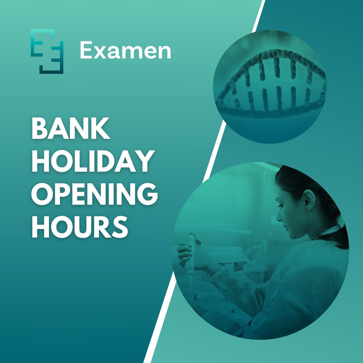 Examen (@examenlab) on Twitter photo Happy Bank Holiday Weekend 🎉
Please note, our Belfast Hub will be closed on Mon 27th May & will reopen on Tues 28th May at 8am.
If you need to get in touch, email contact@examenlab.com & we will handle your request when we return ➡️ examenlab.com Happy Bank Holiday Weekend 🎉
Please note, our Belfast Hub will be closed on Mon 27th May & will reopen on Tues 28th May at 8am.
If you need to get in touch, email contact@examenlab.com & we will handle your request when we return ➡️ examenlab.com