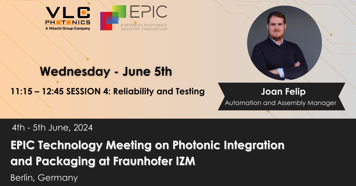 On June 4-5, Fraunhofer IZM hosts the EPIC Technology Meeting on Photonic Integration and Packaging. Industry leaders will discuss integrated photonics packaging developments.

Don't miss out! 👉 acesse.dev/FIN5O
