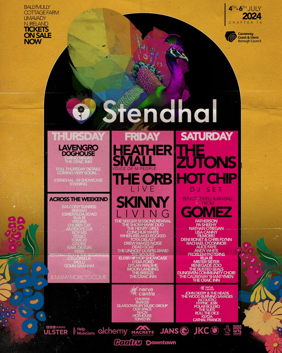 Who is on when? we hear you cry. Day breakdowns are mostly completed so take a wee gander and start planning your weekend. #lovestendhal #notlongnow #nimusic #festival #irishfestivals #northernireland