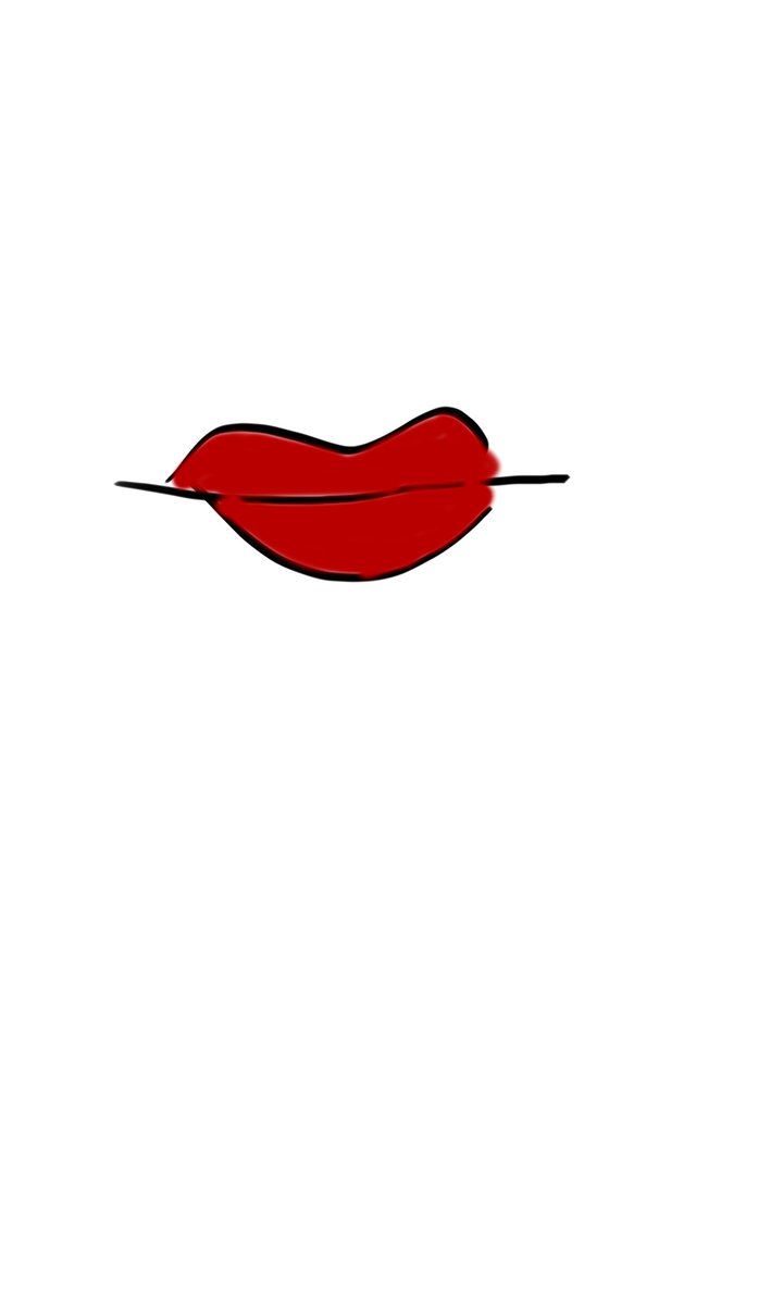 A marker and pen drawing of red lipstick (geisha lips) in ArtFlow #markers #markers #pen #pendrawing #markergeisha #lipstick #redlipstick #ArtFlow #mixedmedia #geisha #geigi #geiko #Japanese #Japan