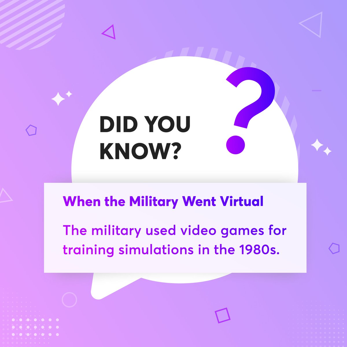 From joystick to battlefield:
.
How video games became a training tool for the military.

#didyouknow #funfact #funfacts #PlayAndWin #RealMoneyGaming #GameThatPays
#TORNOgaming #WinRealMoneyGames