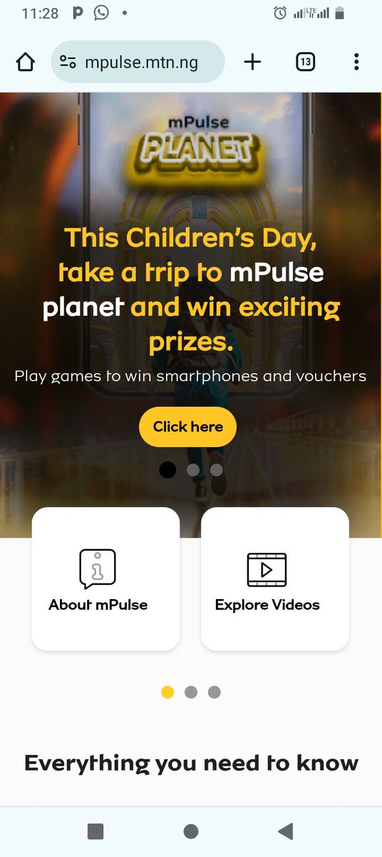 Wale_Aduroja's tweet image. Join the community #mPulse and get the children ready for Children&apos;s day planet on 27th May and win exciting prizes and explore much more like self development and brain and knowledge simulation games. @MTNNG
mpulse.mtn.ng