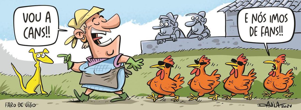 Rumbo ao Festival de Cans #humorgalego #humor #davila #obichero