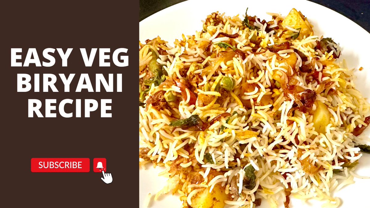 Easy Veg Biryani Recipe is now available on my Youtube Channel.

Link : youtu.be/HqVG7F-nF70