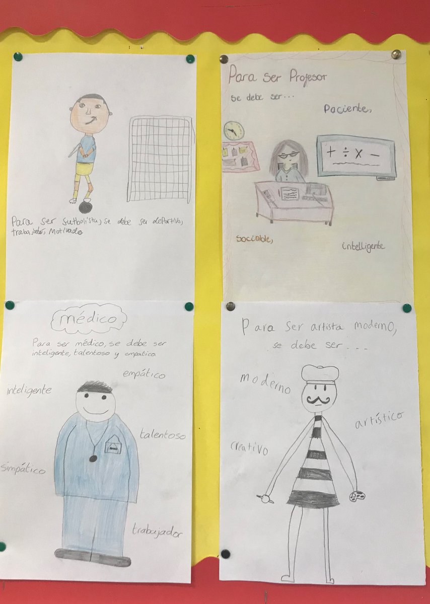 OLHSModLangs's tweet image. Some of our S3 Spanish have made posters on different jobs and skills you should have for these roles. What career could you have if you are ‘trabajador, responsable y creativo’?   @OLHSMotherwell