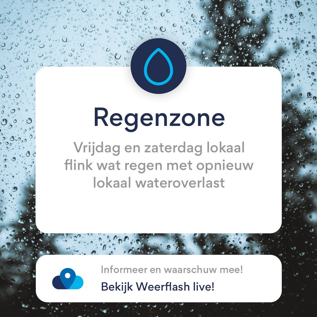 Regen, regen en nog eens regen! Dat is opnieuw het recept voor deze #vrijdag en #zaterdag. Lokaal zelfs met #onweer. Gelukkig zijn er ook droge plaatsen met het zonnetje. Ontdek het in onze #weerapp! 🔴