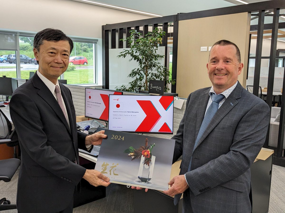 On 22 May, Ambassador Maruyama visited @RDIhubIreland @InterflowLogis and @Fexcogroup in Killorglin Co. Kerry where he met representatives of all three companies and heard about their business links with Japan.