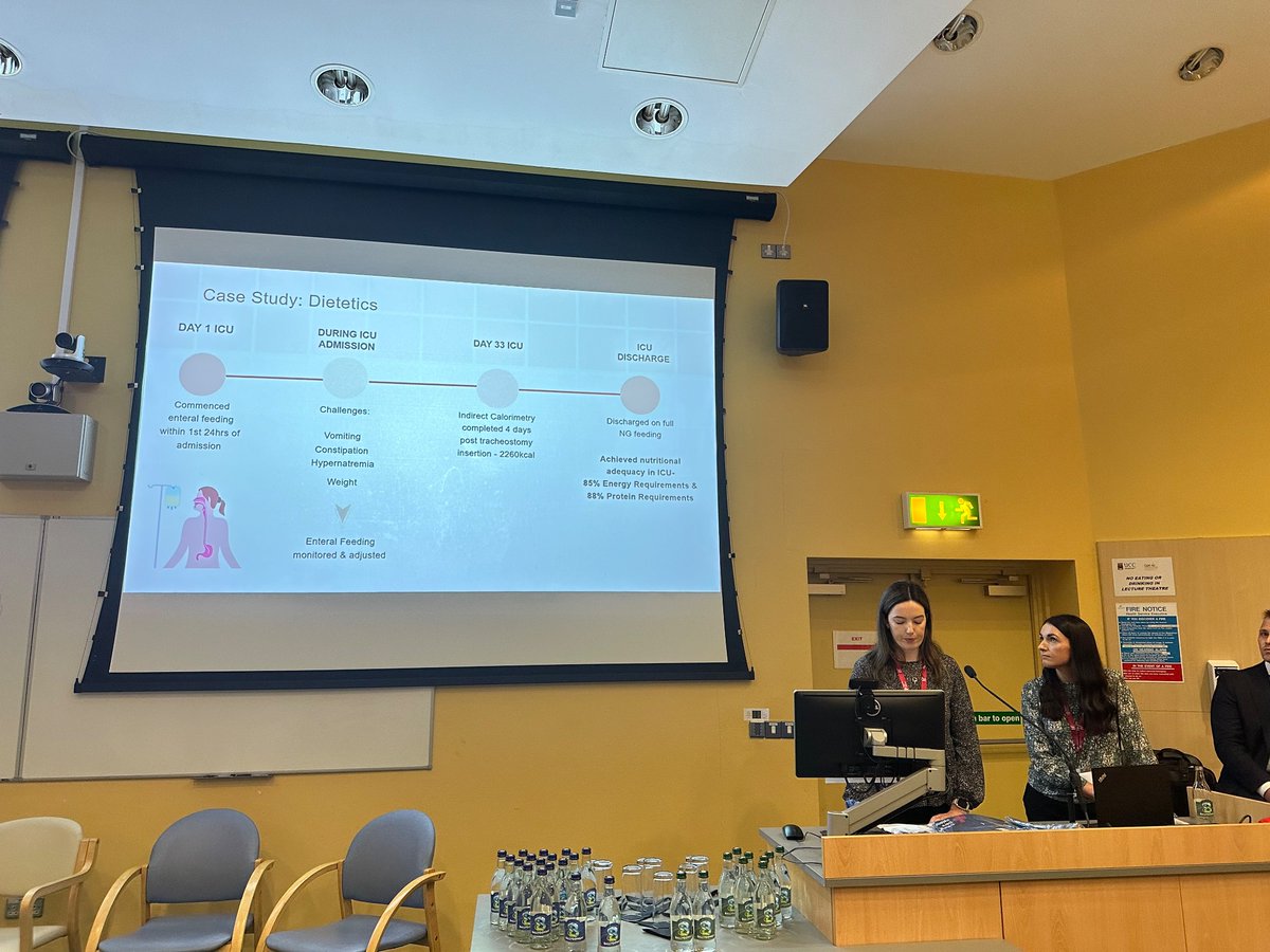 Ms Niamh Kelly White (Critical Care Dietician at CUH) and Ms Laura Connolly (Speech and Language Therapist at CUH) continue describing this patient’s rehabilitation journey while he was in the Intensive Care Unit #CorkTrauma24