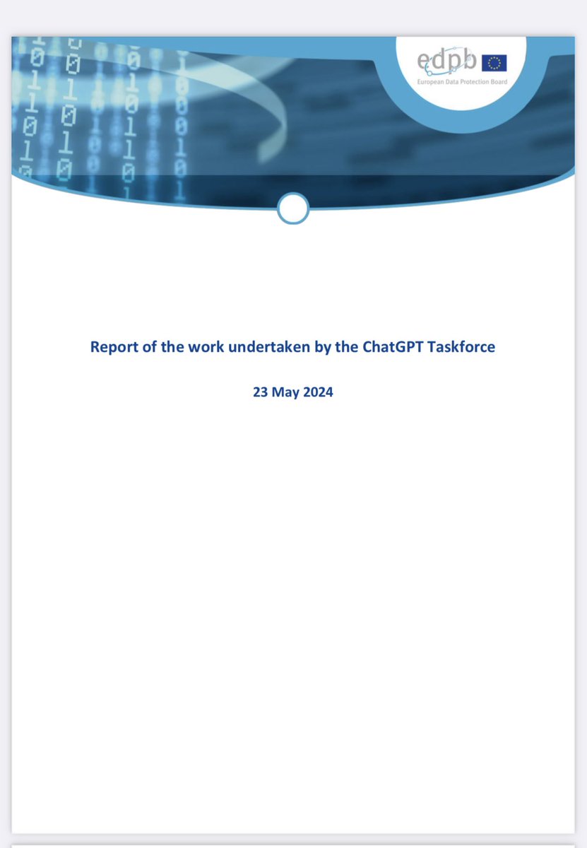 Report of the work undertaken by the ChatGPT Taskforce. See edpb.europa.eu/system/files/2….