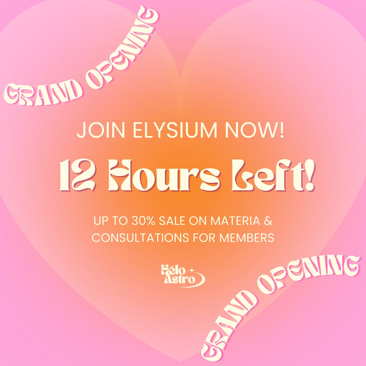 Final call for the Elysium Opening Sale!✨

There's less than 12 HOURS left to join Elysium, my monthly astro membership & receive up to 30% off ALL counsultations & talismanic materia!

Join now to access all the benefits of Elysium *and* these exclusive perks! Sale ends soon 💕