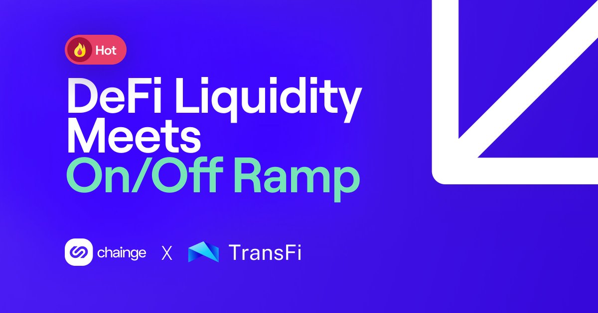 🔥 Connecting fiat to DeFi liquidity like never before! 🚀 Chainge & @getTransFi are teaming up to bring DeFi accessibility & liquidity to new heights Get ready for seamless fiat conversions and trades with unbeatable prices! Read all about it: coinpedia.org/press-release/…