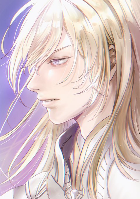 「blonde hair parted lips」 illustration images(Latest)