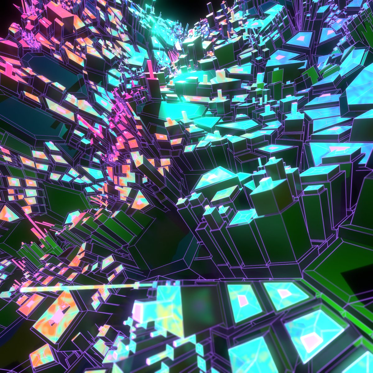 nabeshou's tweet image. Blenderでプロシージャルモデリング楽しいです。

＃b3d #3dcg #procedural