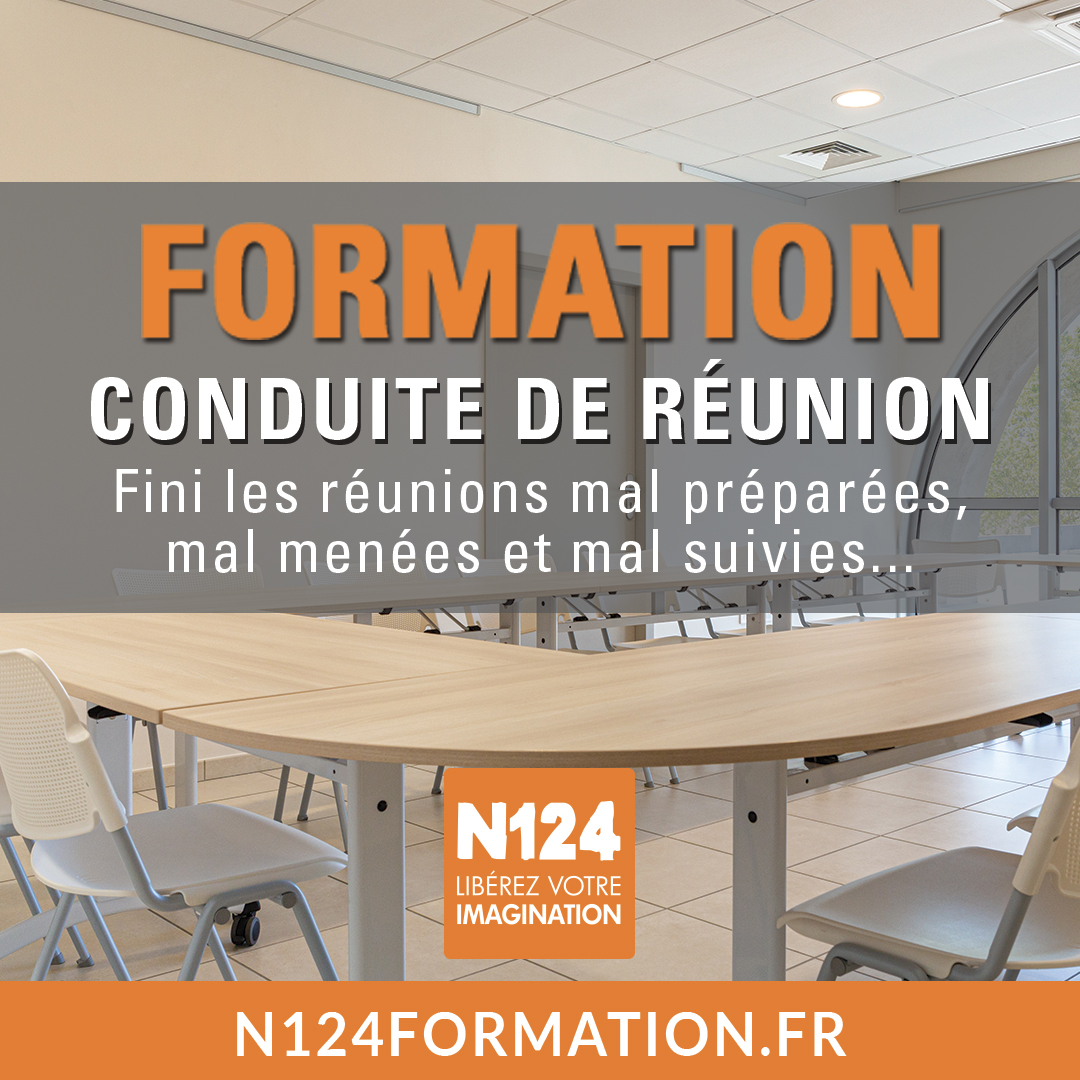 𝐅𝐎𝐑𝐌𝐀𝐓𝐈𝐎𝐍 𝐂𝐎𝐍𝐃𝐔𝐈𝐓𝐄 𝐃𝐄 𝐑𝐄́𝐔𝐍𝐈𝐎𝐍 
Fini les réunions mal préparées, mal menées et mal suivies...
𝗛𝗼̂𝘁𝗲𝗹 &amp; 𝗥𝗲𝘀𝘁𝗮𝘂𝗿𝗮𝗻𝘁 𝗹𝗲 𝗥𝗲𝗻𝗮𝗶𝘀𝘀𝗮𝗻𝗰𝗲*** 𝗠𝗼𝗻𝘁-𝗱𝗲-𝗠𝗮𝗿𝘀𝗮𝗻
MERCREDI 05 JUIN 2024 
𝐏𝐑𝐎𝐆𝐑𝐀𝐌𝐌𝐄 : n124formation.fr/formations/con…