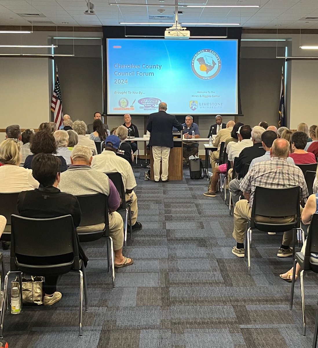 Thanks to all of you who joined us for the County Council Candidate Forum Thursday night sponsored by WZZQ and The Gaffney Ledger. (Limestone University Photo)