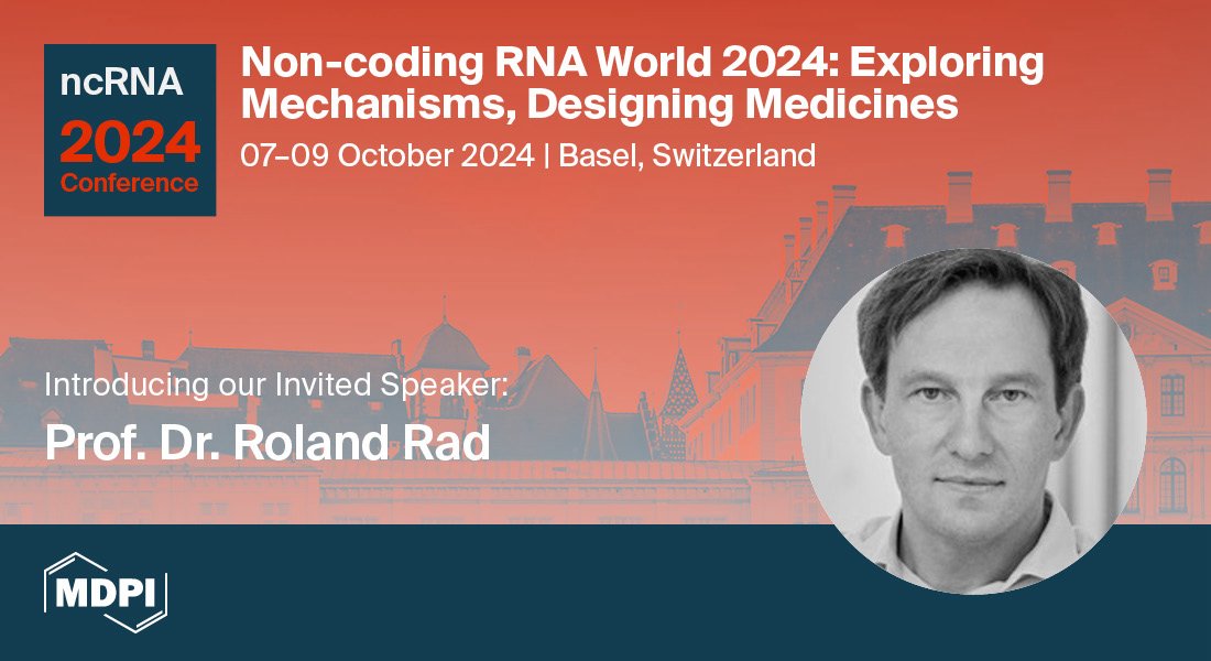 #ncRNA2024 Speaker Highlight: Prof. Roland Rad 🧬Prof. Rad studies the molecular basis of tumor evolution to decipher underlying cancer processes and create new therapies. ✍️Don't miss his insights! #RNA #cancer 🔗Register: bit.ly/488ugir (deadline: 11th June!)