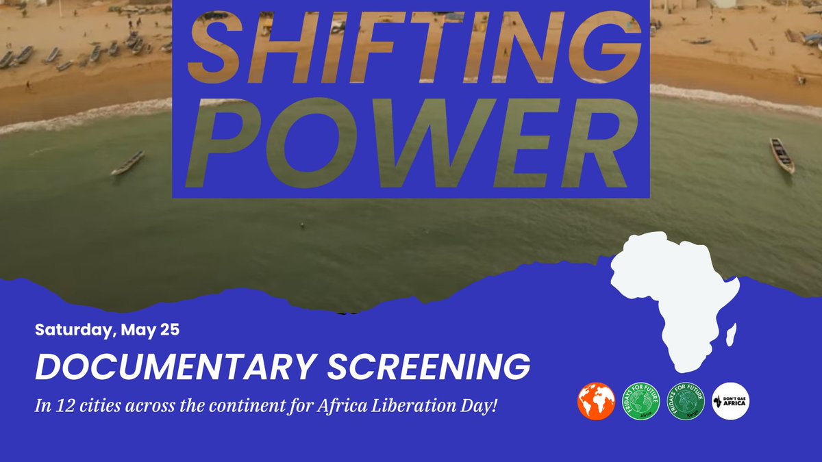 On #AfricaDay, join us to watch SHIFTING POWER ✊🏾and discuss #fossilfuel resistance + alternative justice-filled futures!

⛓️The roots of this historic day are in our Pan-African movements for freedom & liberation and today it means > #EndFossilFuels

🌍fossilfueltreaty.good.do/shiftingpower/…