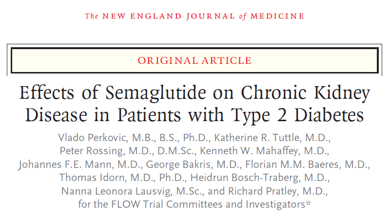 🚨#FLOW: The most anticipated trial of the year now published in @NEJM with #ERA24 Semaglutide 1.0mg once weekly disease modifying with kidney, CV, & mortality benefits in people w T2D+CKD, cementing itself as a new pillar of care. 🧵 on key thoughts 👇🏾 nejm.org/doi/full/10.10…