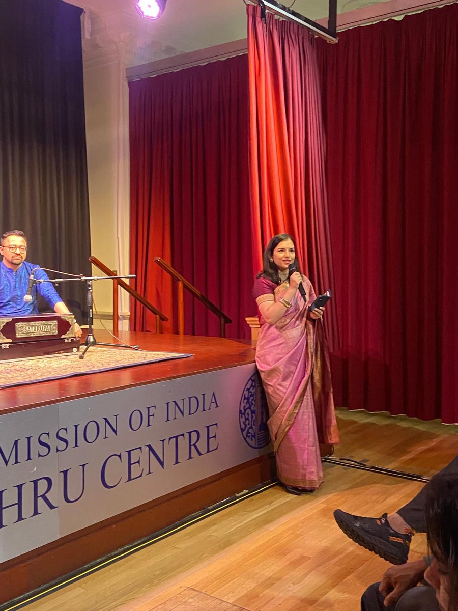 Satarupa Ghosh presented a captivating performance at The Nehru Centre that highlighted the rich tapestry of Indian classical music through the genres of Khyal & Thumri on Wednesday evening. @sujitjoyghosh @iccr_hq @HCI_London @MinOfCultureGoI