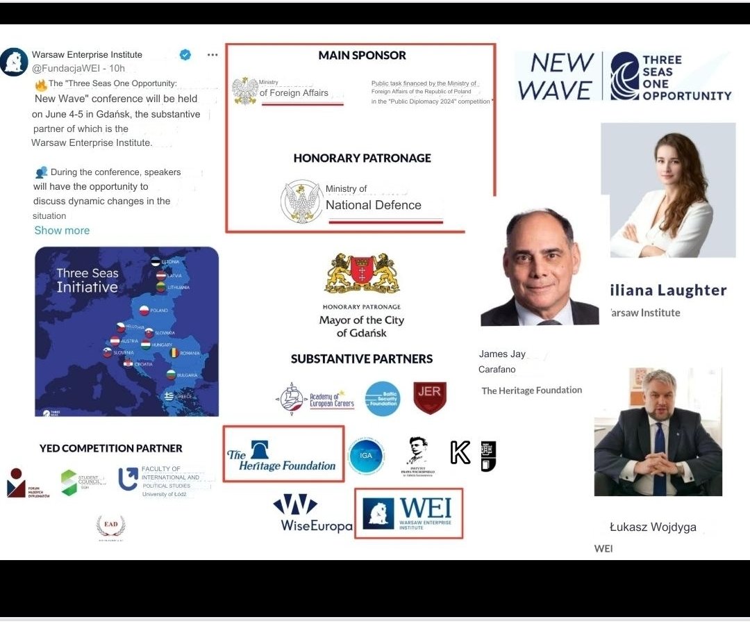 Fana43124688's tweet photo. We would like to thank @MSZ_RP and @MON_GOV_PL for supporting the same toxic network of organizations as #PiS.
#WEI, Warsaw Institute, Heritage, Opportunity,
Institute of New Europe. #Chodakiewicz and #Macierewicz applaud.
#Duginmarium 2024, "New Wave"
#Poland https://t.co/nOMNCe7U5H