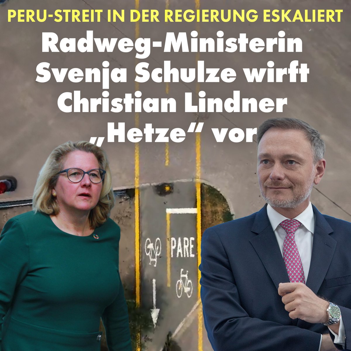 Es knirscht in der Ampel! Entwicklungshilfeministerin Schulze (SPD) wirft ihrem Kabinettskollegen Lindner (FDP) vor, „rechtsradikales“ Gedankengut zu verbreiten – weil der die Steuergeld-Radwege in Peru kritisiert …
nius.de/politik/peru-s…