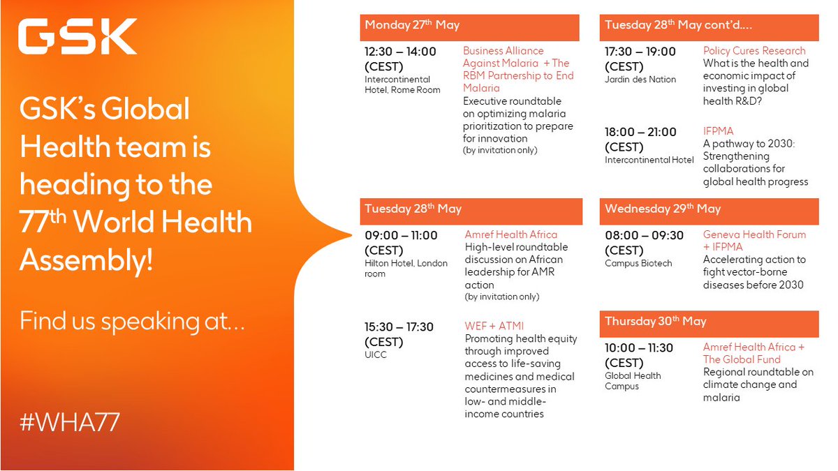Next week, I’ll be at #WHA77. I'm really looking forward to speaking at the events below 👇 and most importantly, listening to what everyone has to say. Events like this offer a great opportunity to gather valuable insights. Hope to see you there!