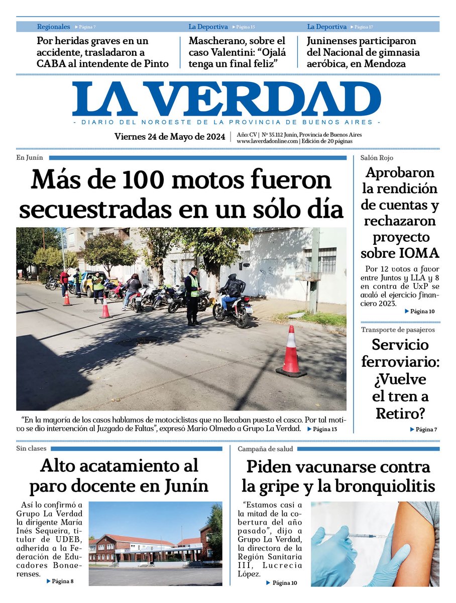 #Tapa  La Verdad #Junín