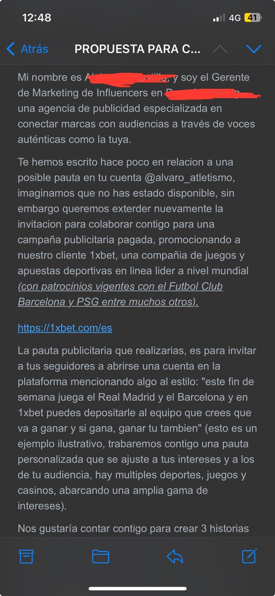 Del correo de @TikTok_ES , llega ahora: colaboración con el mundo de las apuestas. Lo dejo bien claro: FUERA EL MUNDO DE LAS APUESTAS AL IGUAL QUE SUS EMPRESAS/FUNDACIONES! 🚫 Qué será lo próximo? Colaboración con una empresa armamentística? Qué vergüenza…