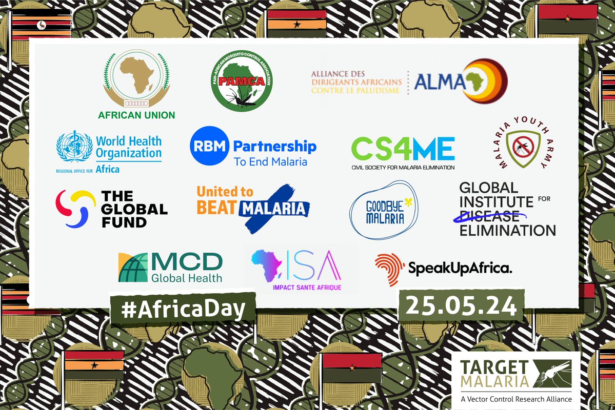 TargetMalaria's tweet photo. This #AfricaDay, we remain united through networks and partnerships, and we acknowledge our many partners whose work is integral to Africa-wide efforts against #Malaria.

#EndMalaria #ZeroMalaria #ZeroMalariaStartsWithMe #AccelerateTheFight https://t.co/HabXJDYMXS